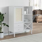 vidaXL Hoge kast SENJA 90x40x112 cm rattan look massief, Verzenden, Nieuw