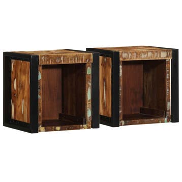 vidaXL Nachtkastjes 2st 40x35x40cm massief gerecycled hout, Verzenden