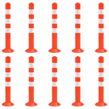 vidaXL Verkeerspalen 10 st 75 cm PE, Verzenden
