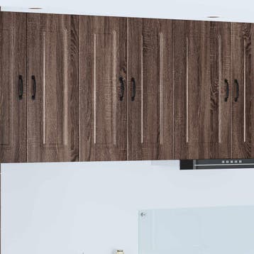 vidaXL Vaatwasserpaneel Kalmar 2 st Bruin Eiken Bewerkt hout, Verzenden, Nieuw