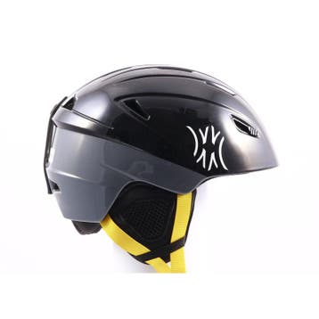 48 49 50 51 52 skihelm/snowboardhelm SLOKKER, Black/grey/yel, Sport en Fitness, Verzenden, Gebruikt