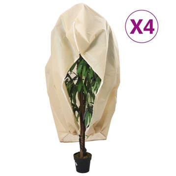 vidaXL Plantenhoezen met ritssluiting 4 st 70 g/m² 1x1,55 m, Verzenden, Nieuw