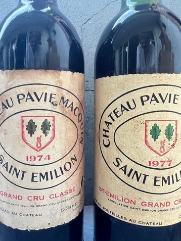 1982 , 1979, 1977 & 1974 Chateau Pavie Macquin -, Verzamelen, Nieuw