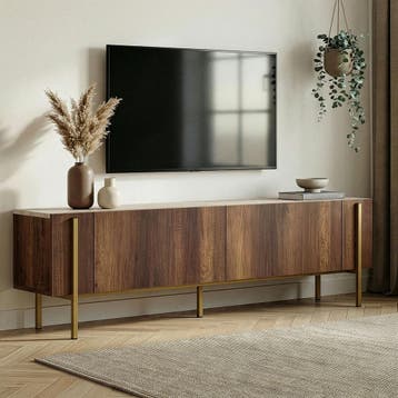 Evila TV-meubel - Houtkleurig/Beige - Nieuw/Ongebruikt -, Verzenden, 150 tot 200 cm, Nieuw, Scandinavisch
