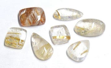 Lot - KWARTS RUTIEL - 100% NATUURLIJK Cabochon- 14.27 g -