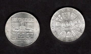 Oostenrijk. 100 Schilling 2x 1975 / Johann Strauss & 50th