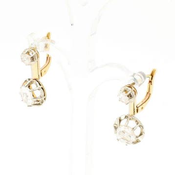 Boucles doreilles - 18 carats Or jaune Diamant (Naturelle)