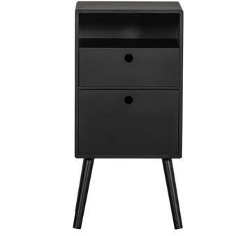 WOOOD Ozzy Nachtkastje - 75x36x30cm - Hout - Zwart, Huis en Inrichting, Keuken | Potten en Pannen, Verzenden, Nieuw