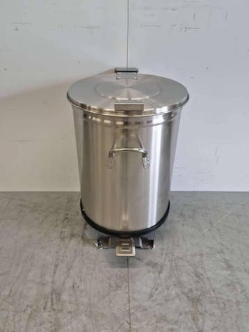 Poubelle Saro en acier inoxydable avec pédale 50 litres, Verzenden