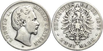2 Mark 1876 Bayern Ludwig Ii 1864-1886, Verzenden