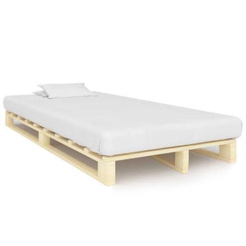 vidaXL Bedframe pallet massief grenenhout 120x200 cm, Verzenden, Nieuw