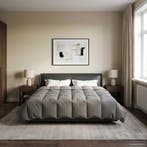 vidaXL Volledig Jaar Dekbed Gekwilt Lichtgrijs 200 x 200 cm, Verzenden