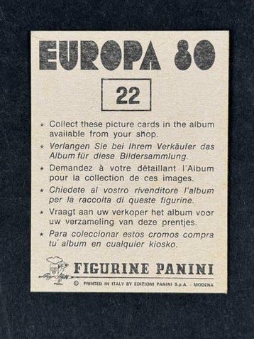 1980 Panini #22 Europa 80 Mascotte - 1 Sticker - Mint (M), Verzamelen, Nieuw