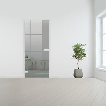 Glazen binnendeur voor stomp kozijn aluminium beslag-Linksdr, Doe-het-zelf en Bouw, Verzenden, Nieuw