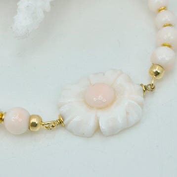 Koraal - Zilver, Verguld - Armband - Roze koraal