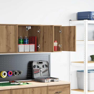 vidaXL Garagewandkasten 2 st spaanplaat ambachtelijk, Verzenden