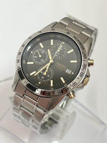 Seiko - Chronograph - Zonder minimumprijs - SBTQ043 - Heren