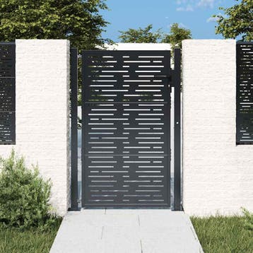 vidaXL Poort 100x150 cm met vierkant staal antracietkleurig, Verzenden, Nieuw