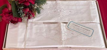 ricami fatti a mano - Drap de lit (3) - 250 cm - 240 cm