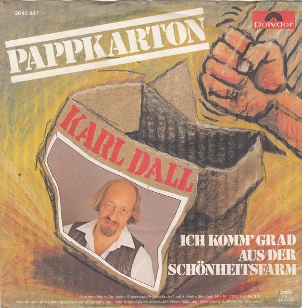 Karl Dall - Pappkarton, CD & DVD, Vinyles | Pop, Envoi