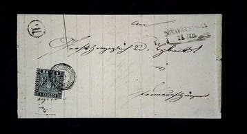 Baden 1860/1868 - 6 gevouwen brieven / bewijsmaterialen,, Gestempeld