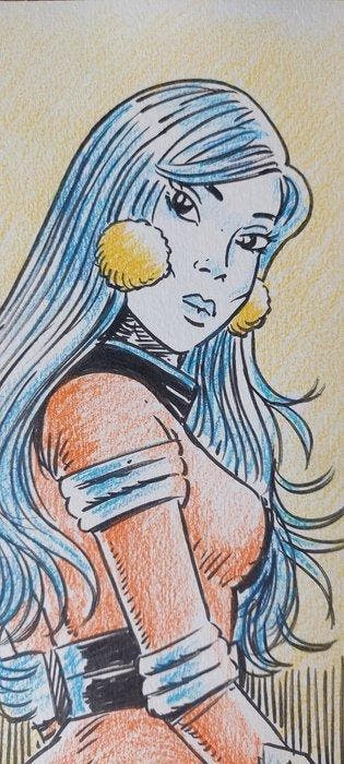 Eddy Pape - 1 Original colour drawing - Luc Orient - Granya