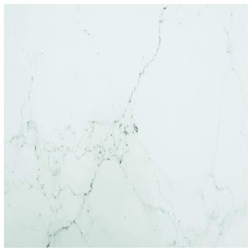 vidaXL Tafelblad 80x80 cm 6 mm gehard glas met marmeren, Verzenden, Nieuw