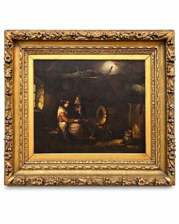 European School (XVIII) - Interior Courtship Scene