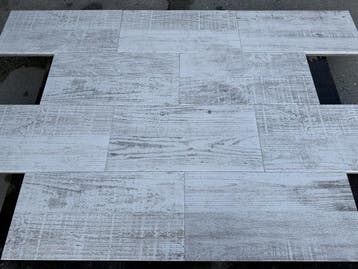 Veiling - 24,96 M2 Gecoate Tegel Houtlook White 40x80x4 Cm