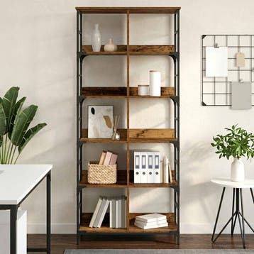 vidaXL Boekenplank 4-laags 78,5 x 33 x 188,5 cm metaal PB, Huis en Inrichting, Verzenden, Nieuw
