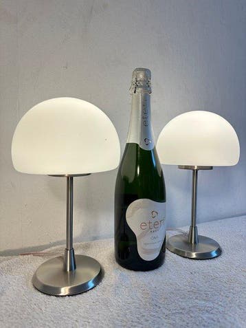 Fabas Luce - Lampe de table (2) - Champignon - Verre, Acier