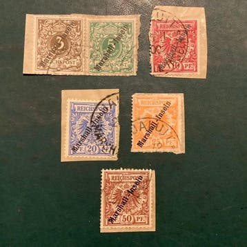 Duitse Koloniën - Marshall eilanden 1899 - Tweede emissie, Gestempeld