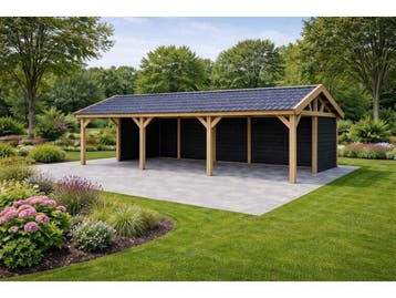 Veiling - Douglas zadeldak overkapping 900x400x300cm, Tuin en Terras, Nieuw