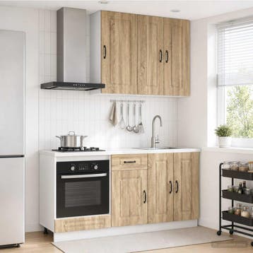 vidaXL Keukenblok KALMAR 5 st Sonoma Eiken Bewerkt hout, Verzenden