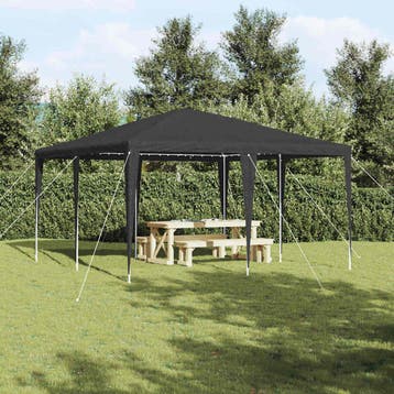vidaXL Partytent Antraciet 400 x 400 x 266 cm Polyethyleen, Verzenden