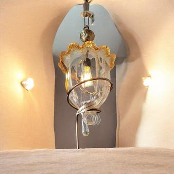 Plafondlamp - Murano-glas, Metaal