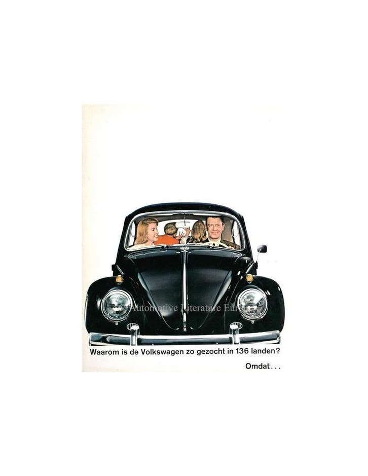 1962 VOLKSWAGEN KEVER 1200 BROCHURE NEDERLANDS, Livres, Autos | Brochures & Magazines, Enlèvement ou Envoi