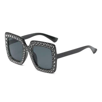 Oversized Mozaïek Zonnebril voor Dames - Retro Catwalk Bril, Verzenden, Nieuw