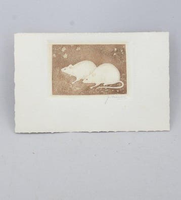Jan Mankes (1889-1920) - Twee Muisjes in het bos - bruin