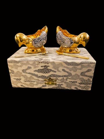 Limoges - Salière et poivrière - Porcelaine