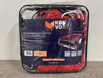Veiling - 10x Konvox aanhangwagennet 1,5x2m met hoeklus en e