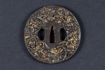 Tsuba voor katana - IJzer (gegoten/gesmeed) - Japan - Edo