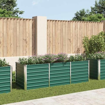 vidaXL Plantenbak verhoogd 240x80x77 cm gegalvaniseerd staal, Verzenden, Nieuw