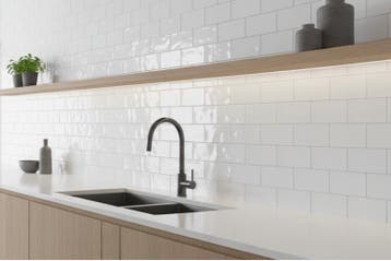 Wandtegel Villeroy Ele Bianco Wit Glans 7,5x30 (Muurtegels), Ophalen of Verzenden, Wandtegels