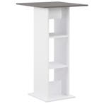 vidaXL Bartafel 60x60x110 cm wit en antracietgrijs, Verzenden, Nieuw