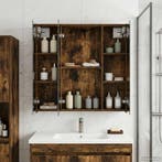 vidaXL Badkamerspiegelkast Rook Eiken 70 x 14,5 x 70 cm, Verzenden, Nieuw