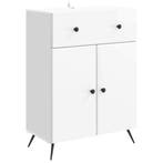 vidaXL Dressoir met lade Hoogglans Wit 66 x 34,5 x 90 cm, Huis en Inrichting, Verzenden, Nieuw