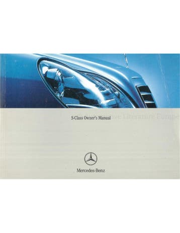 2003 MERCEDES BENZ S KLASSE INSTRUCTIEBOEKJE ENGELS