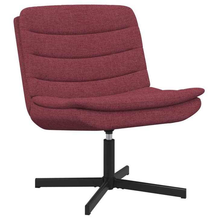 vidaXL Draaistoel Wijnrood 63 x 75 x 76 cm Stof, Huis en Inrichting, Stoelen, Nieuw, Verzenden