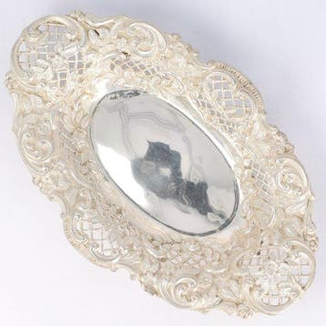 Henry Matthews Bonbonschaal - Mand - .925 zilver